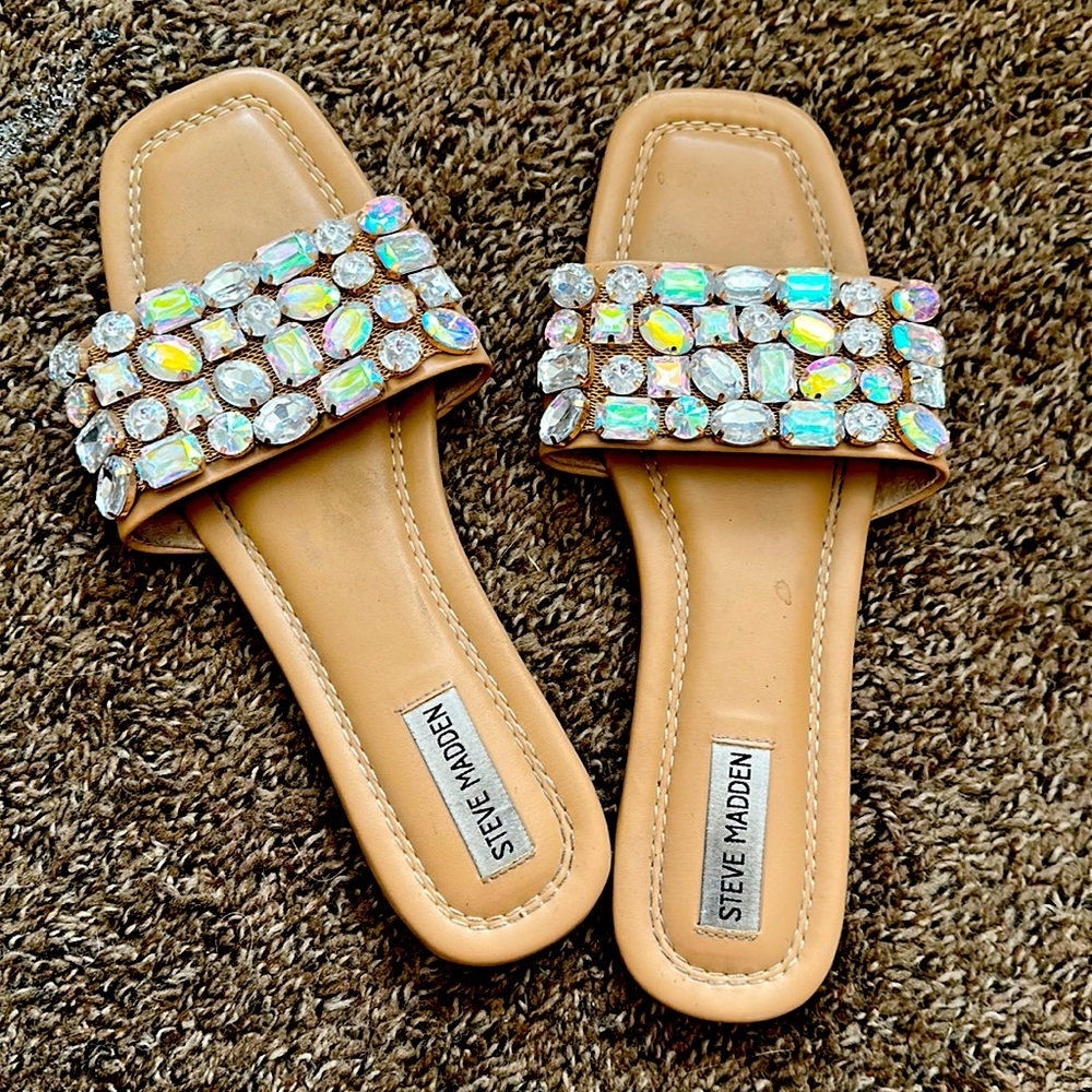 Steve Madden Rhinestone Slides